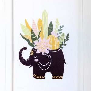 Elephant Planter Canvas Print