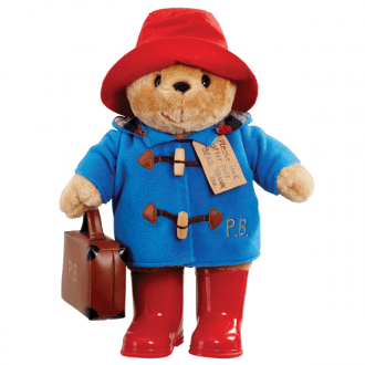 Paddington Bear With Embroidered Coat & Suitcase