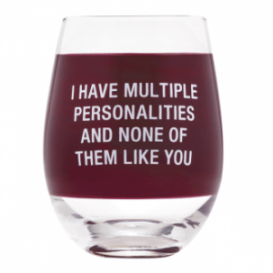 Multiple Personalities Wine Glass - Set Of 4
