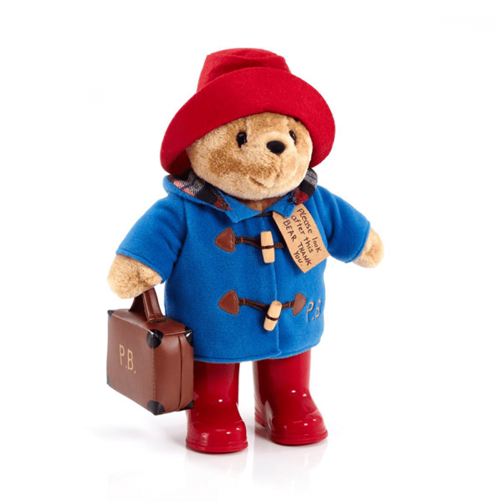 Paddington Bear With Embroidered Coat & Suitcase