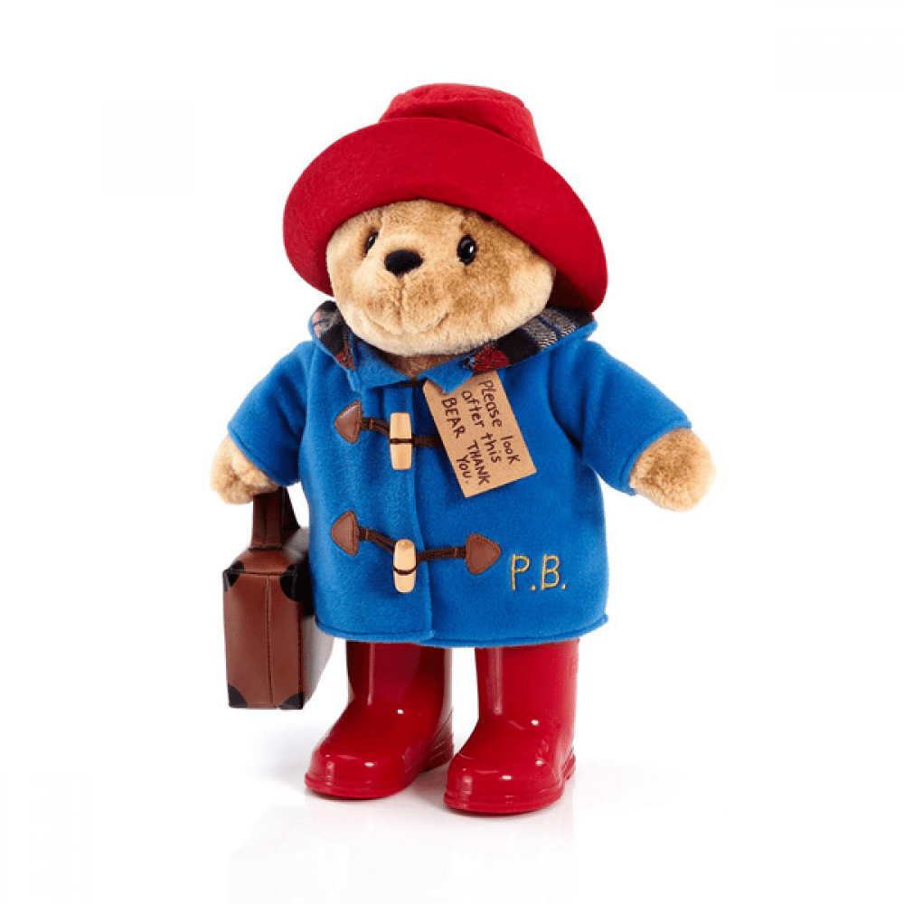 Paddington Bear With Embroidered Coat & Suitcase