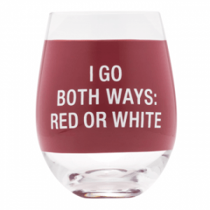 I Go Both Ways Wine Glass